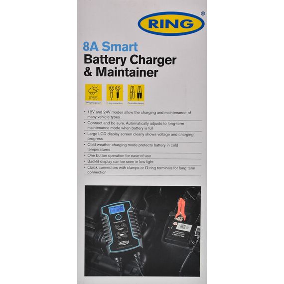 Интелектуальное зарядное устройство RING RESC808 12В/24В, 8А | Зображення 1
