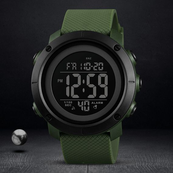 Чоловічий годинник Skmei 1434AGBK Army Green-Black | Зображення 3