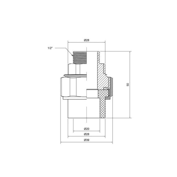 Згін "Американка" PPR Thermo Alliance 20х1/2" НР | Зображення 1