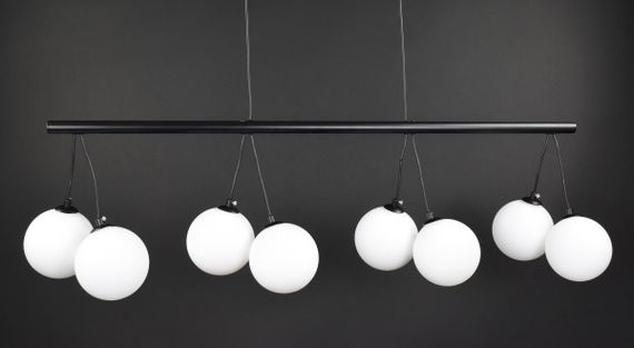 Люстра підвісна на 8 лампочок 27515 Чорний 35-160х23х105 см. | Зображення 6