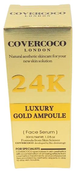 Сироватка антивікова для шкіри обличчя з частинками золота з ефектом відбілювання зволожувальна