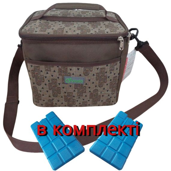 Термосумка YODO Cactus Brown 8 л YD210577 изотермическая для еды и напитков | Зображення 8