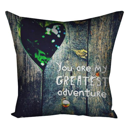 Подушка габардинова з принтом You are my greatest adventure 40x40 см (4P_LP231)