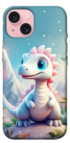 Чохол з картинкою Білий дракоша для Apple iPhone 15 (6.1")