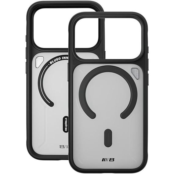TPU+PC чохол Blueo Frosted Heat Dissip. with MagSafe для Apple iPhone 17 Pro / 18 Pro (6.3") Чорний / Black | Зображення 2