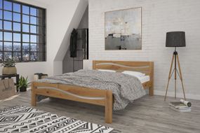 Двуспальная кровать iSmart Неаполь Орех светлый 160х190 см (DDMBG-2187)