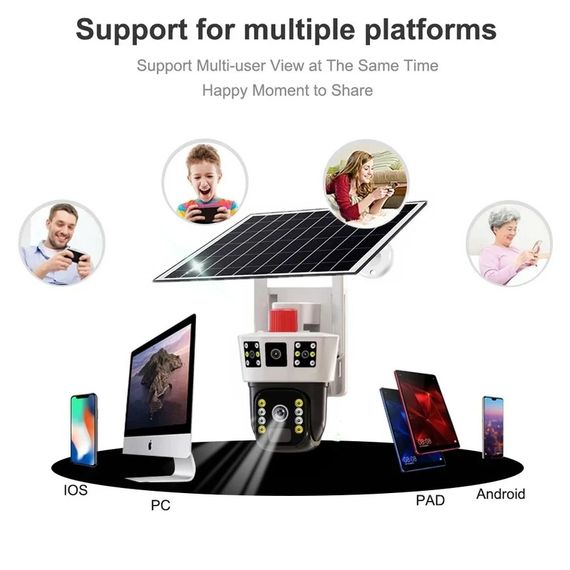 Камера відеоспостереження PTZ WiFi з сонячною панеллю XPRO TP34-4G/TD35 V380PRO (45047-16979_1980) | Зображення 7