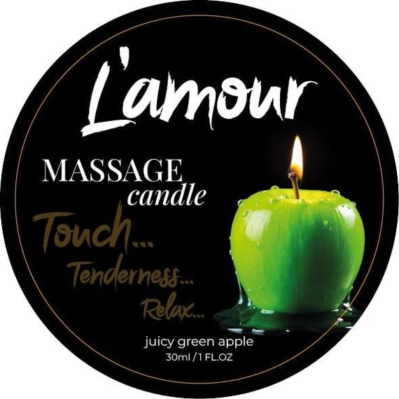 Массажная свеча L'amour Juicy Green Apple с ароматом зеленого яблока, 30 мл Sex Aura