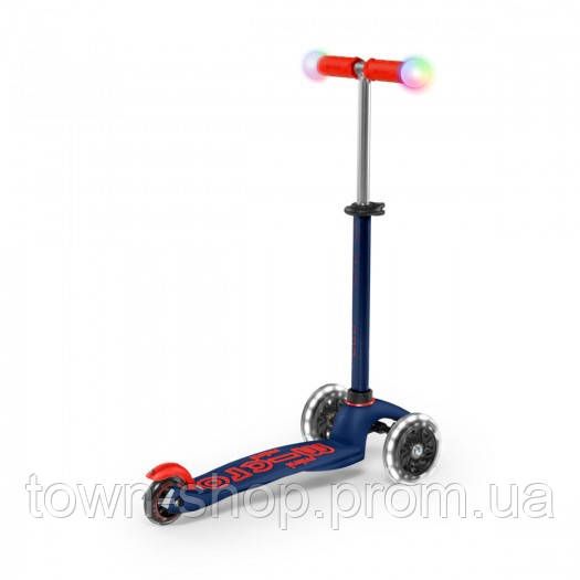 Самокат MICRO серии Mini Deluxe Magic – Темно-синий (до 50 kg, 3-х колесный, свет) | Зображення 2