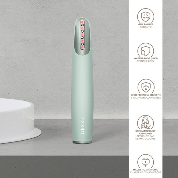 Пристрій для зміцнення і тонізації шкіри обличчя GESKE Skin Firming Wand 7в1 starlight, Зелений | Зображення 2