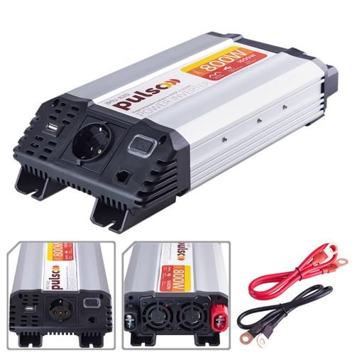 Перетворювач напруги PULSO/IMU-820/12V-220V/800W/USB-5VDC2.0A/мод.хвиля/клеми | Зображення 4