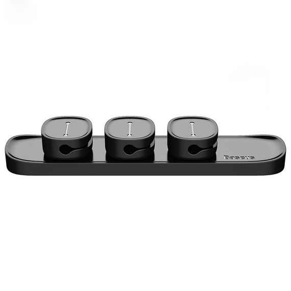 Магнитный держатель для кабелей Baseus Peas Cable Clip - Black (ACWDJ-01) | Зображення 2