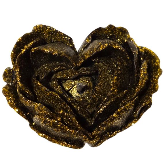 Свічка низькотемпературна у вигляді троянди з глітером GlowKink чорна, М Sex Aura