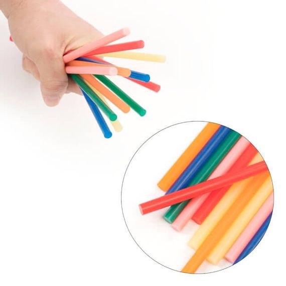 Комплект стрижнів клейових кольорових 7,4*200 мм, 12 од. INTERTOOL RT-1032 | Зображення 3