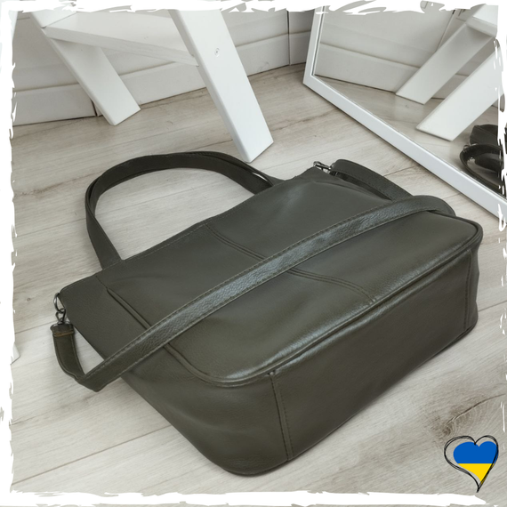 Сумка жіноча з якісної екошкіри. Сумка женская. Сумка вмістка, солідна | Зображення 3