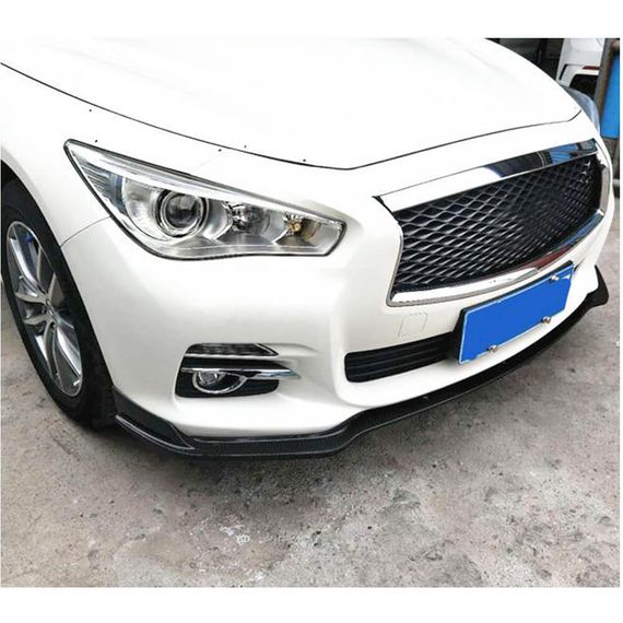 Накладка на передній бампер Lip V1 (для Q50 Base 2014-2017, Карбон) для Infiniti Q50/Q60 рр | Зображення 2