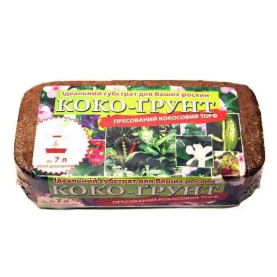 Брикет кокосового торфа "Коко-Грунт", 500г, (28шт. коробка), CERES | Зображення 2