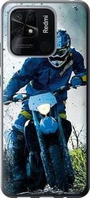 Чехол на Xiaomi Redmi 10C Мотокросс из силикона FCh_056982