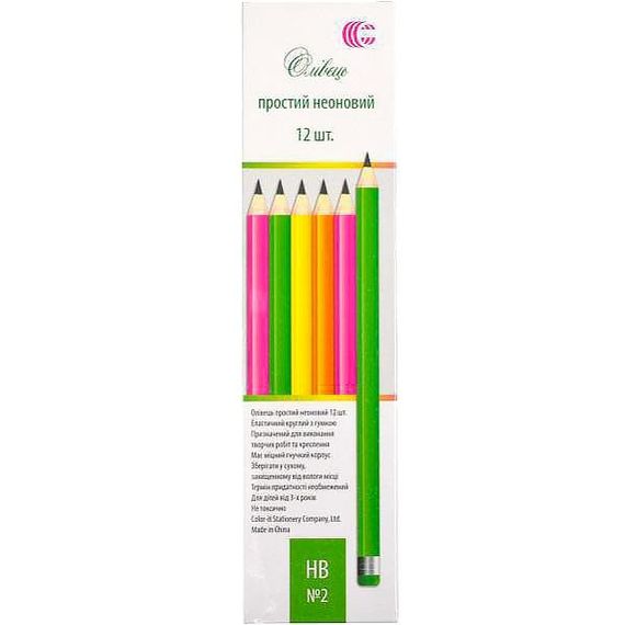 Набір олівців CR255-12 неоновий 12 штук