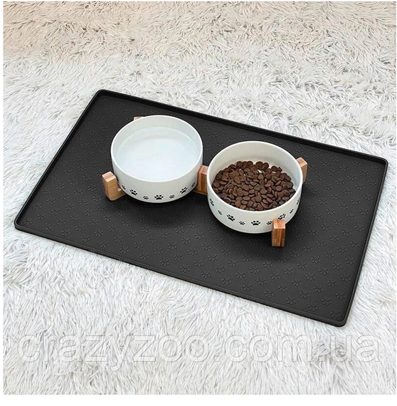 Силиконовый коврик под миску для собак и котов EcoToys черный 48х30 см 800316 | Зображення 7