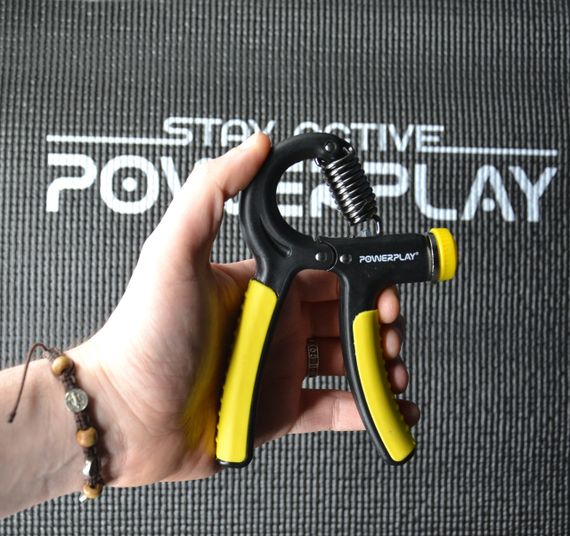 Еспандер кистьовий PowerPlay PP-4323 з регульованим навантаженням 10-40 кг. Strength Grip Чорно-жовтий | Зображення 5