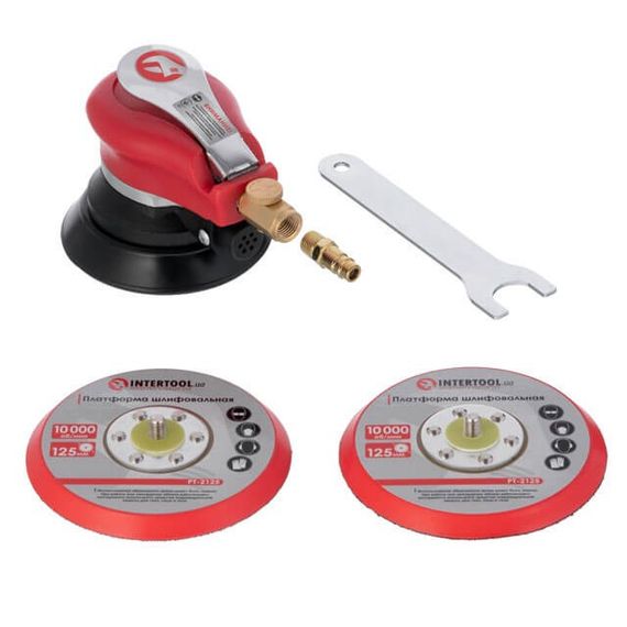 Шліфмашина пневматична ексцентрикова 125 мм INTERTOOL PT-10061