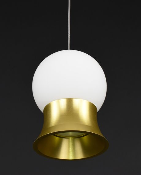 Люстра світлодіодна підвісна LED світильник для квартири на стелю лед 27612 Латунь 20-180х10х10 см. | Зображення 4