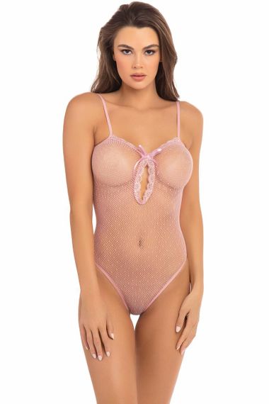 Боді в сітку UNDONE SEE THROUGH BODYSUIT PINK, OS Sex Aura