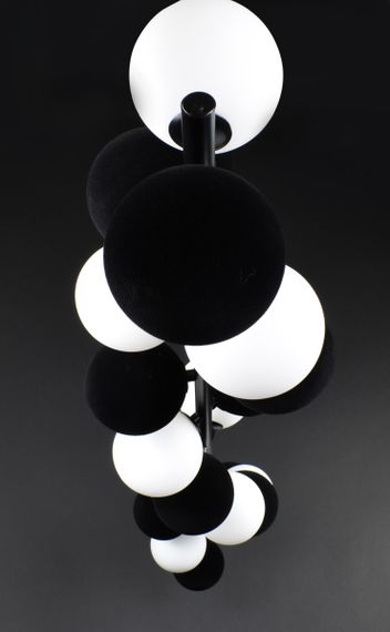 Люстра стельова на 11 лампочок 27721 Чорний 35-65х23х120 см. | Зображення 6