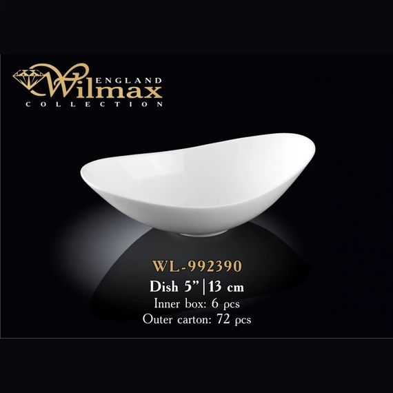 Салатник порцеляновий Wilmax (Вілмакс) 13x9x4.5 см (WL-992390) | Зображення 1