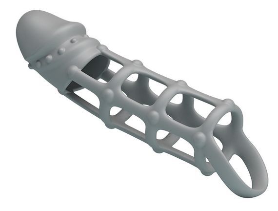 Ажурна насадка Penis Sleeve With Ball Strap, BI-026234. sexstyle | Зображення 5