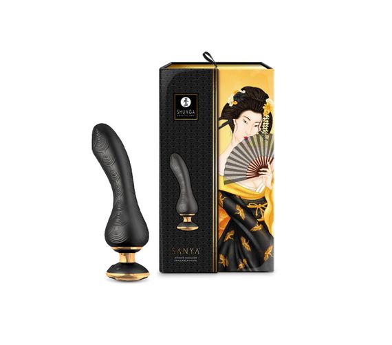 Вібратор для точки G Shunga Sanya Black, гнучкий стовбур, Черный | Зображення 5