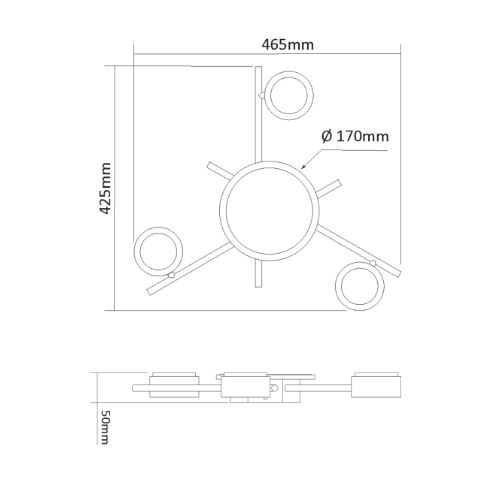 LED Світильник під лампу 3*GX53 накладний з підсвічуванням білий VL-SPF20B-WB Videx | Зображення 1