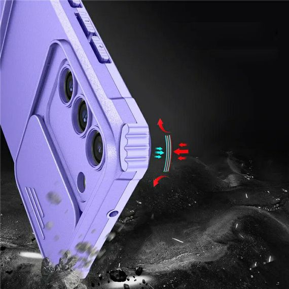 Чохол Kickstand із захистом камери для Samsung Galaxy S21 FE колір Фіолетовий | Зображення 3
