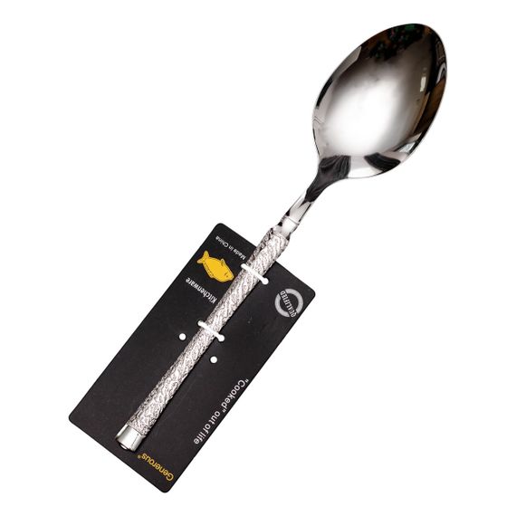 Ложка сервірувальна з нержавіючої сталі велика ложка 27 см Срібло HP-8-52 | Зображення 2