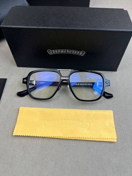 Іміджеві окуляри Chrome Hearts CE HK чорна оправа g244 | Зображення 3