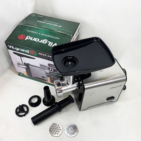 Мясорубка с решеткой для фарша VILGRAND V1212MG 1200 Вт, Электрическая мясорубка для изготовления фарша KT-49 | Зображення 4