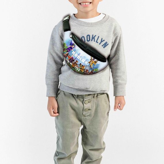 Набір дитячий Роблокс «Roblox» рюкзак 36х27см сумка-бананка, кружка з принтом для хлопчика (01589) | Зображення 2