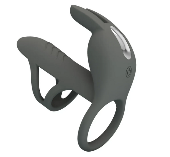 Насадка з вібрацією Pretty Love - MASTER RING GRAY, BI-210326-1 Sex Aura | Зображення 1