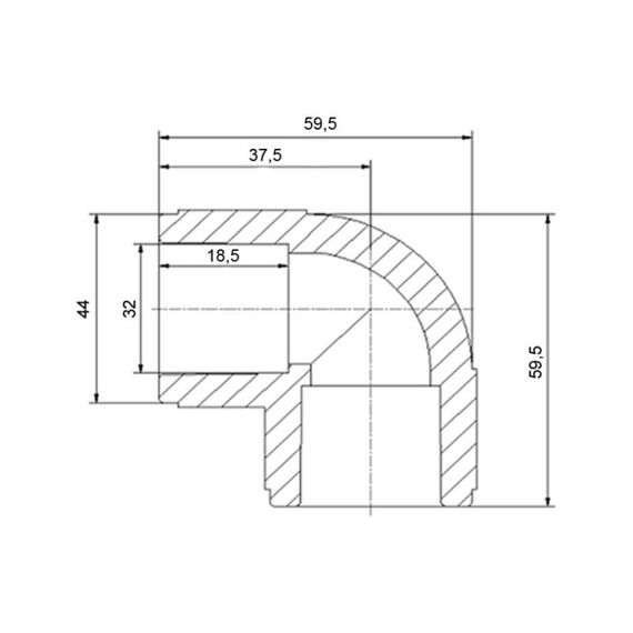 Кутник PPR Blue Ocean 32, 90° SD00009973 | Зображення 1