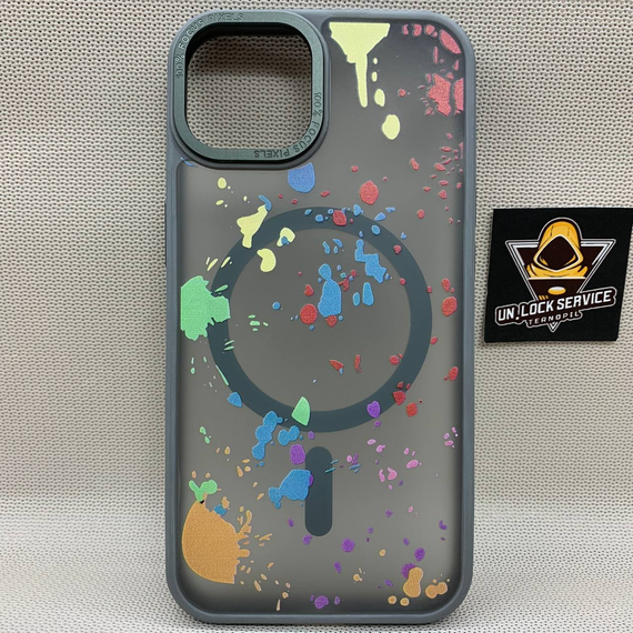 Чехол Wlons Unicorn противоударный PC+TPU для Iphone 14 MagSafe Матовый Серый