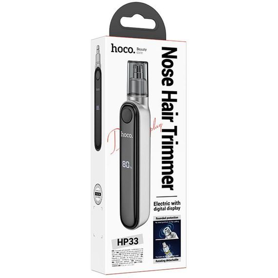 Триммер Hoco HP33 electric nose hair with display Metal gray | Зображення 2