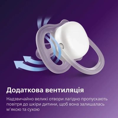 Пустышка Philips AVENT Ultra Air 6-18 місяців 2 шт рожево-помаранчев (SCF080/27) | Зображення 1