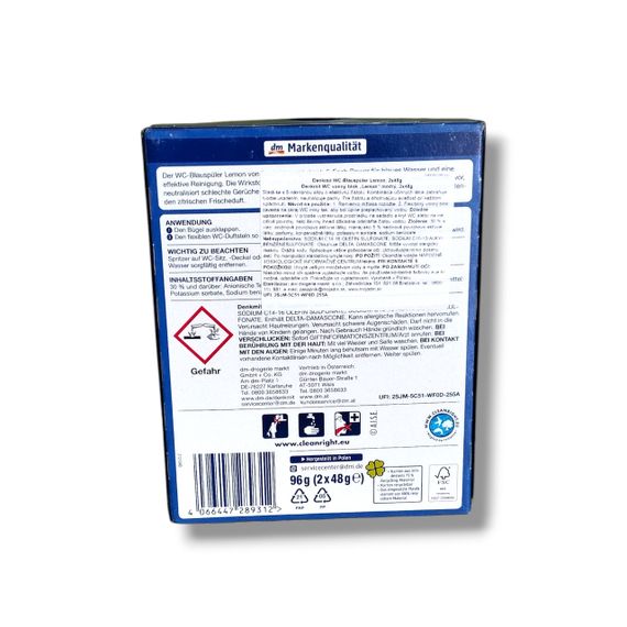 DenkMit Туалетний блок ароматизатор WC BLauspuler Lemon підвіска 2шт | Зображення 1