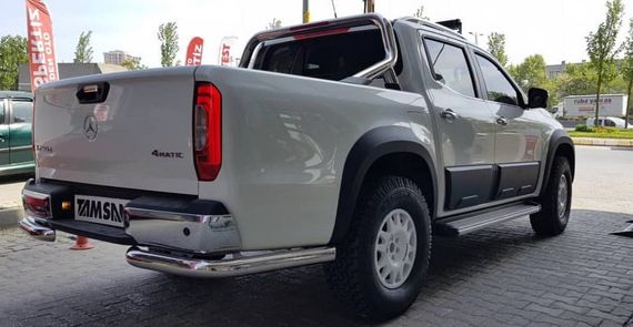 Задняя защита AK003 (нерж, 60 мм) для Mercedes X class