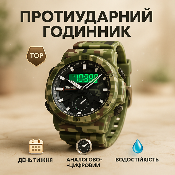 Спортивний міцний годинник, Електронний спортивний годинник Чоловічий для риболовлі TS-15