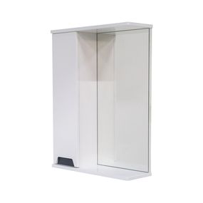 Зеркало с шкафчиком Poli 50 L белое левое ( А0051235 )