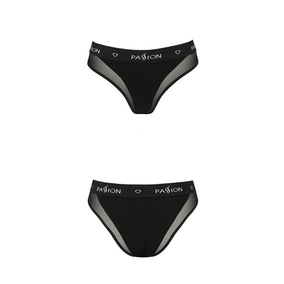 Трусики з прозорою вставкою Passion PS002 PANTIES XL, black | Зображення 4