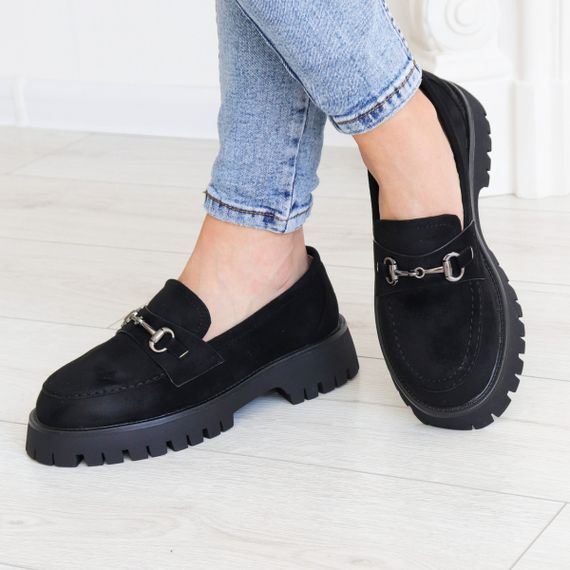 Броги женские Fashion Athena 3140 37 размер 24 см Черный | Зображення 1