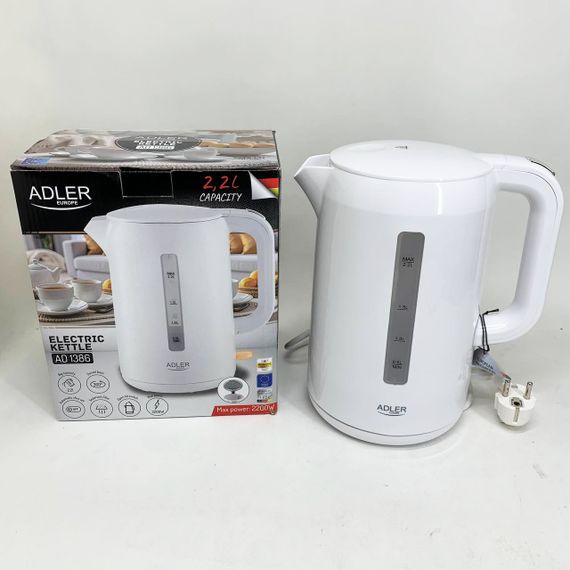 Стильний електричний чайник Adler AD 1386 2.2л 2200Вт Чайник для кави електронний FU-68 | Зображення 8